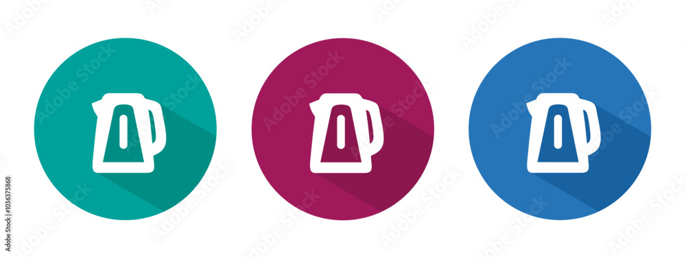 Icon for teapot vector illustration in flat. Icon for teapot vector illustration in flat.