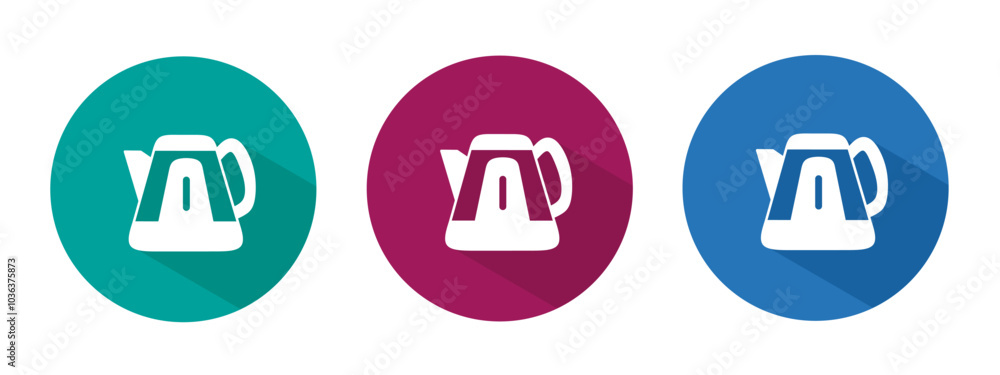 Icon for teapot vector illustration in flat. Icon for teapot vector illustration in flat.