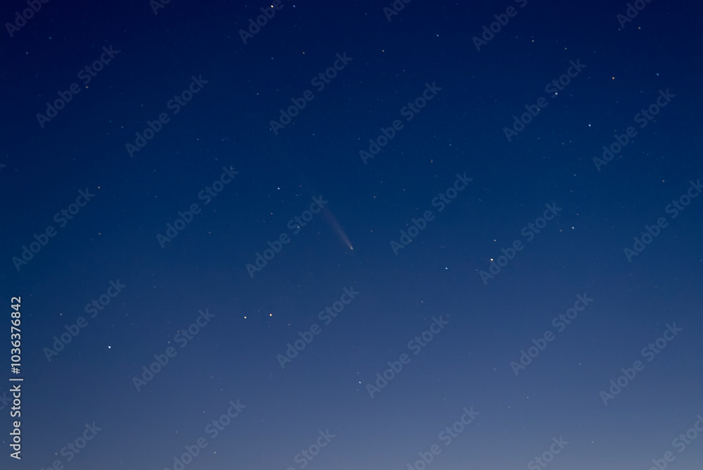 A lone comet in the sky A lone comet in the sky