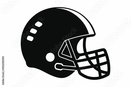 American Football Helmet Silhouette Vector, football helmet flat icon, Helmets black Clip art	
