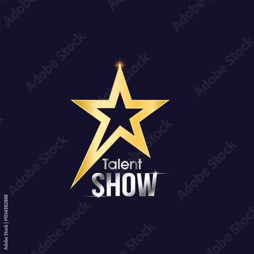 Talent show logo vector illustration 