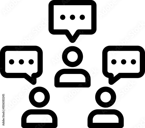 Group Chat Line Icon