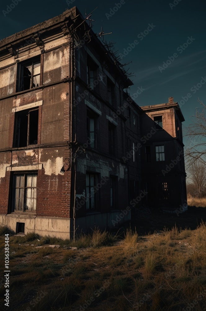 Exterior Dark horror old abandoned home Exterior Dark horror old abandoned home