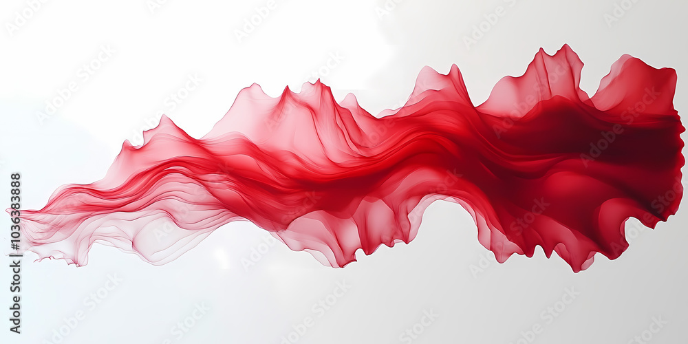 Flowing Red Silk Wave Flowing Red Silk Wave