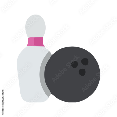 bowling ball and pins