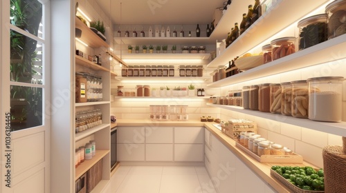 Wallpaper Mural Minimalist pantry, soft lighting Torontodigital.ca