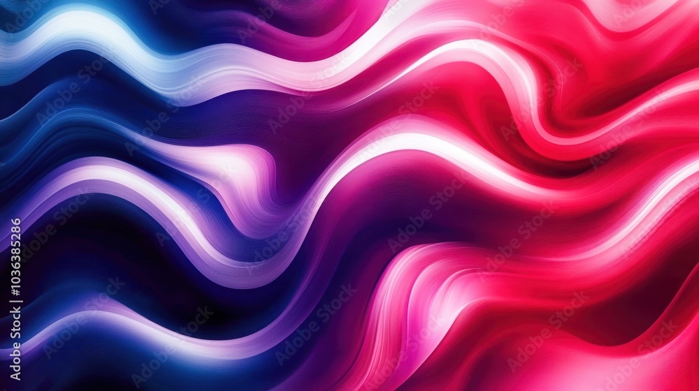 Colorful wave patterns create a dynamic abstract background with smooth ...