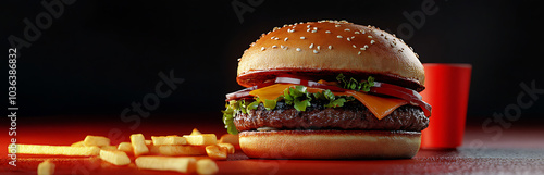 Fototapeta Burger, fast food