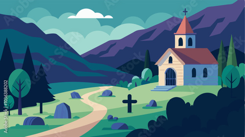 Tucked away in a secluded valley the churchyard is a silent oasis amidst the bustling rural surroundings.