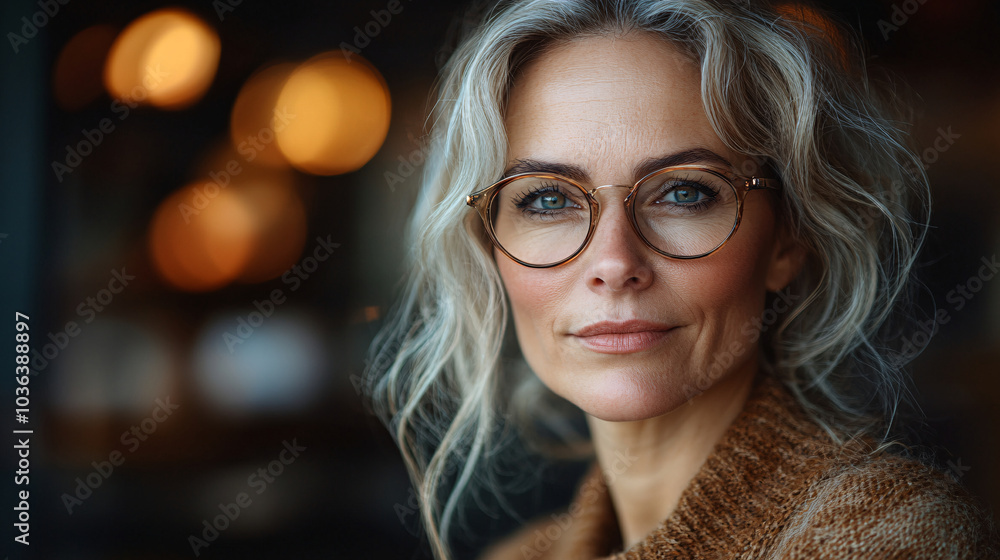 A man with gray hair and a woman with long blonde hair collaborate intently on a laptop in a warmly lit office space A man with gray hair and a woman with long blonde hair collaborate intently on a laptop in a warmly lit office space