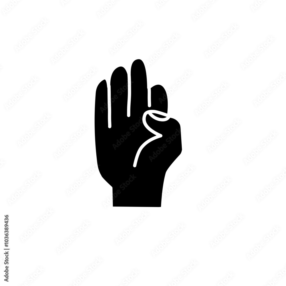 hand silhouette icon hand silhouette icon