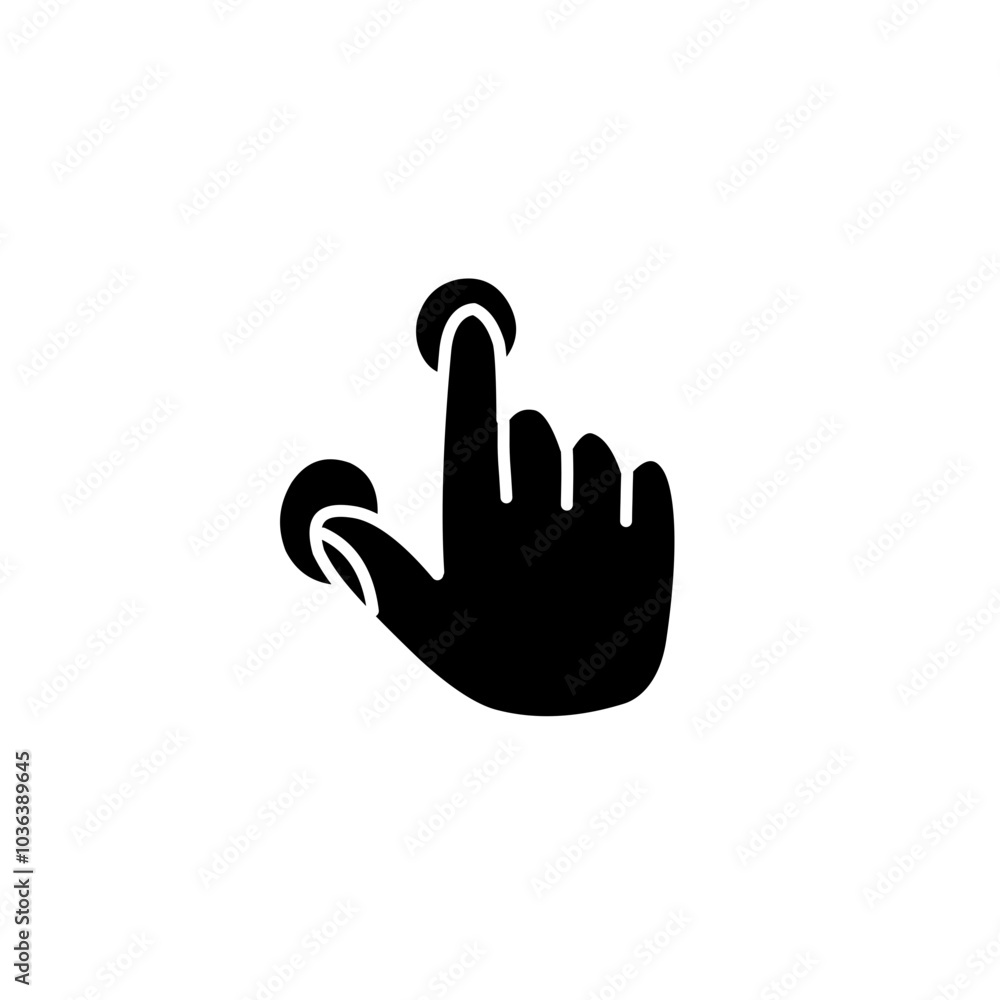 Fototapeta premium hand silhouette icon