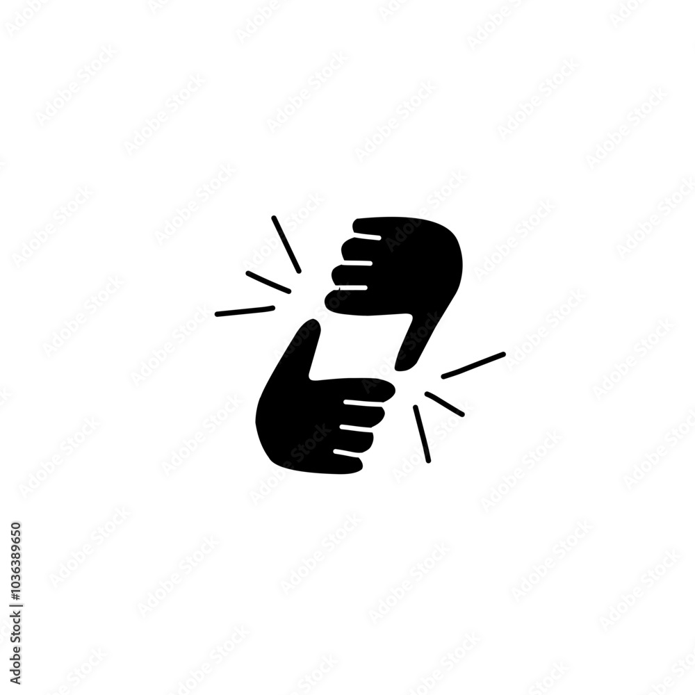 hand silhouette icon hand silhouette icon