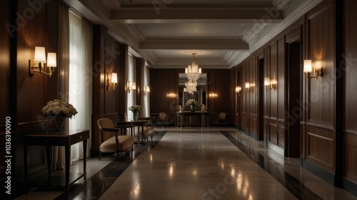 Luxury hotel corridor