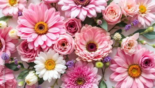 pink and white chrysanthemum