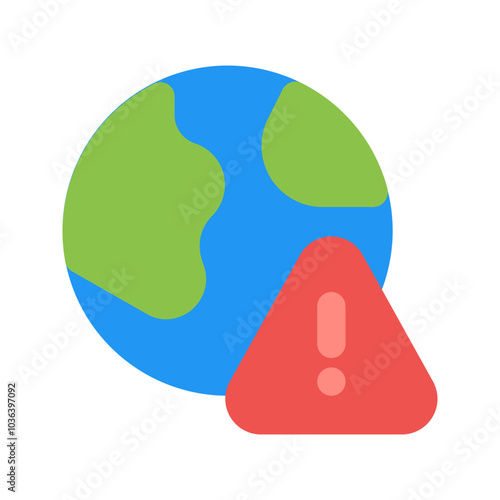 global warming flat icon