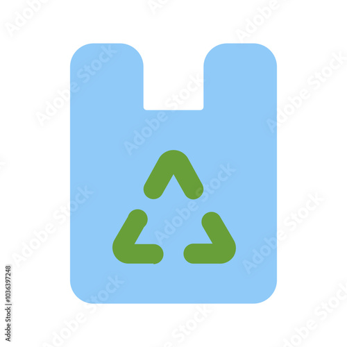 Recycled Plastic Bag flat icon
