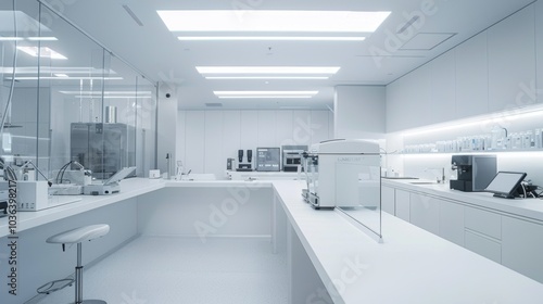 Wallpaper Mural Minimalist tech lab, soft lighting Torontodigital.ca