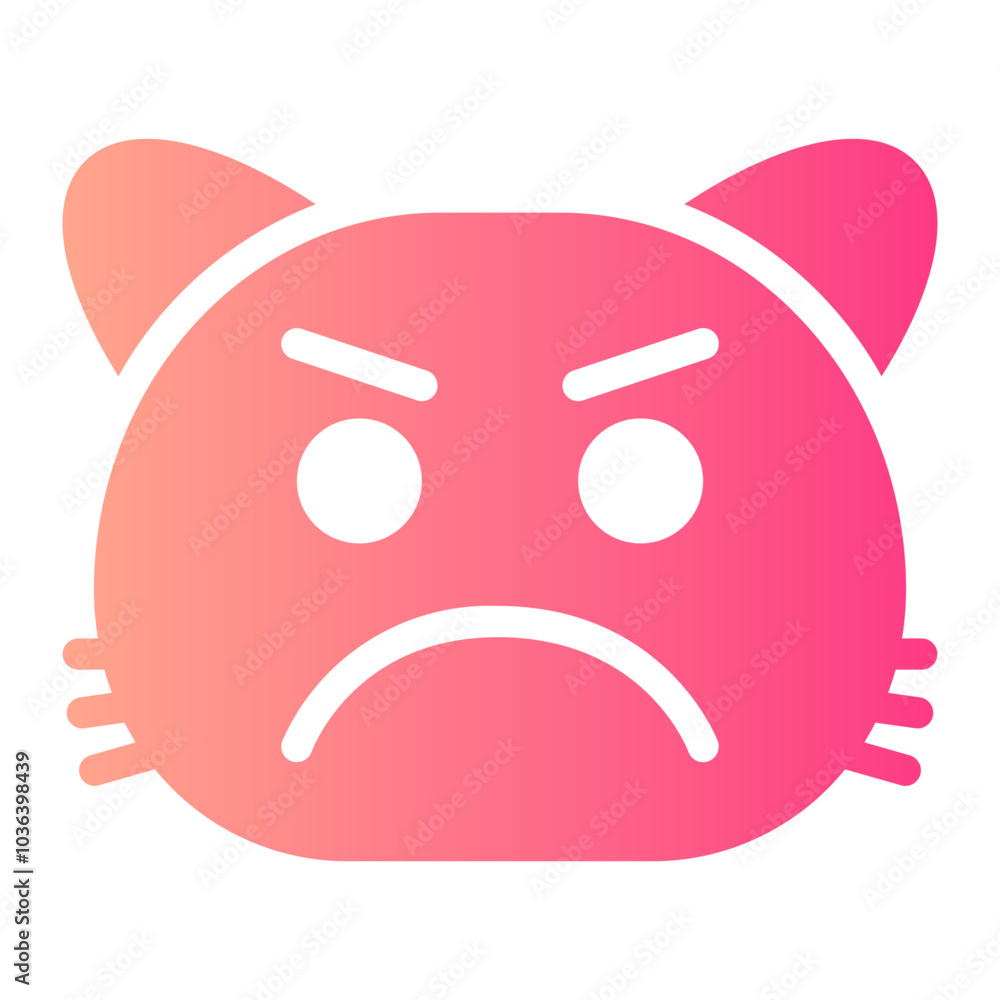 frown gradient icon frown gradient icon