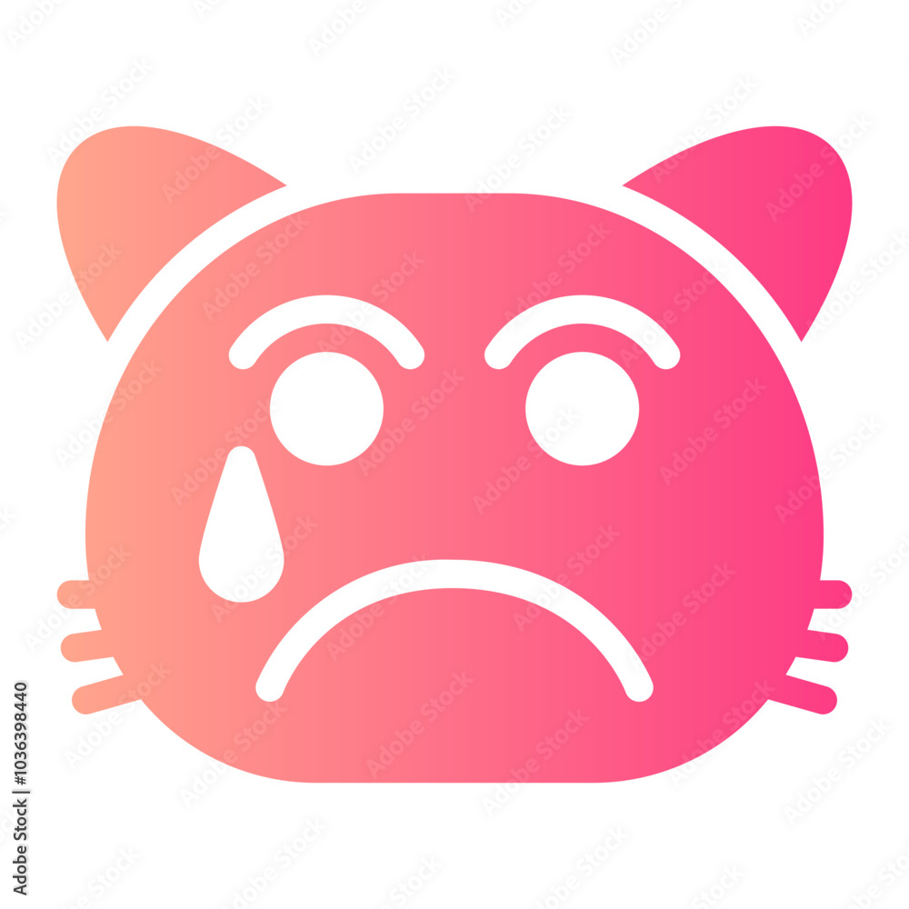 facial expression gradient icon facial expression gradient icon