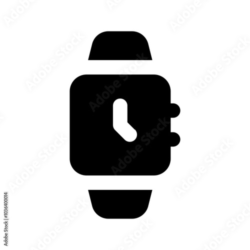 wristwatch glyph icon