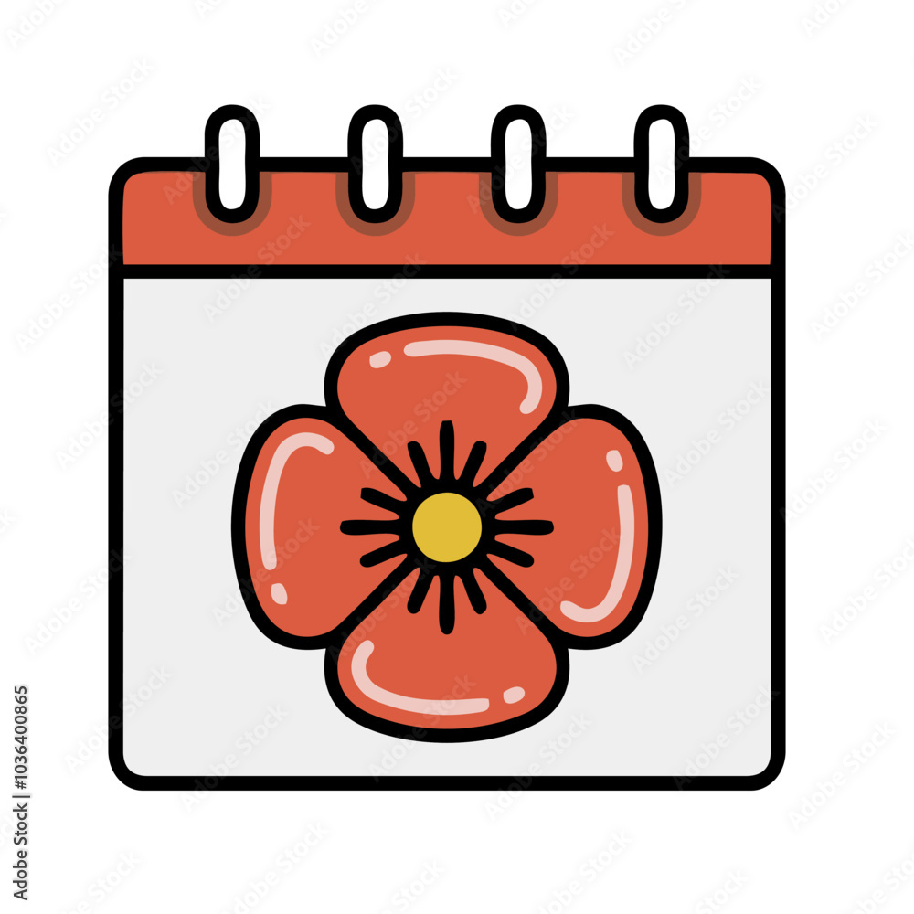 Fototapeta premium calendar with flower