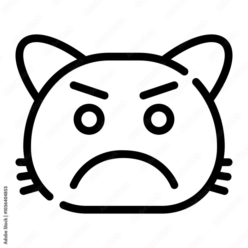 frown line icon frown line icon