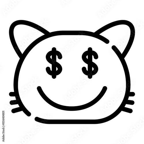 dollar line icon