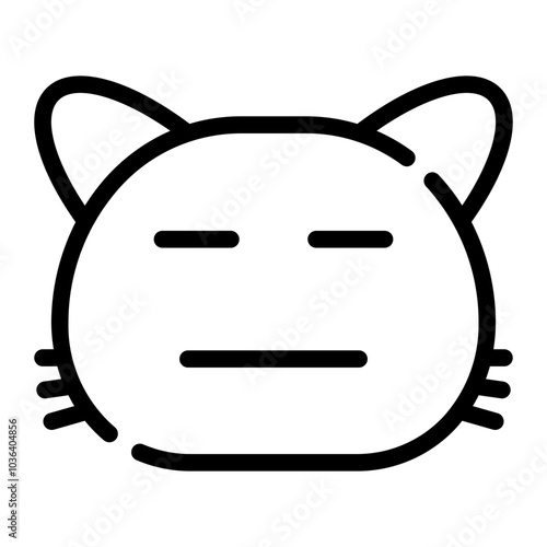 expressionless line icon