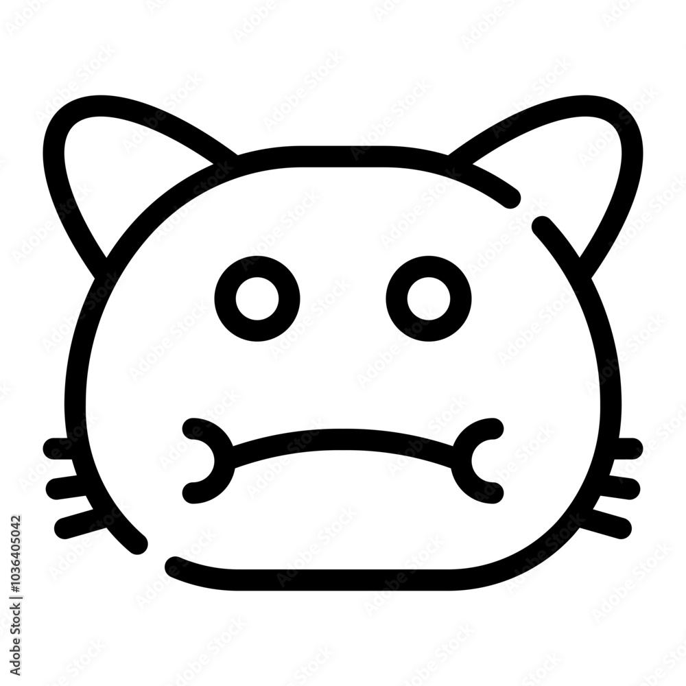 mouth full line icon mouth full line icon