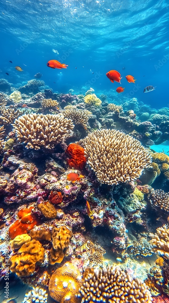 88. A vibrant coral reef with diverse marine life swimming among the coral 88. A vibrant coral reef with diverse marine life swimming among the coral