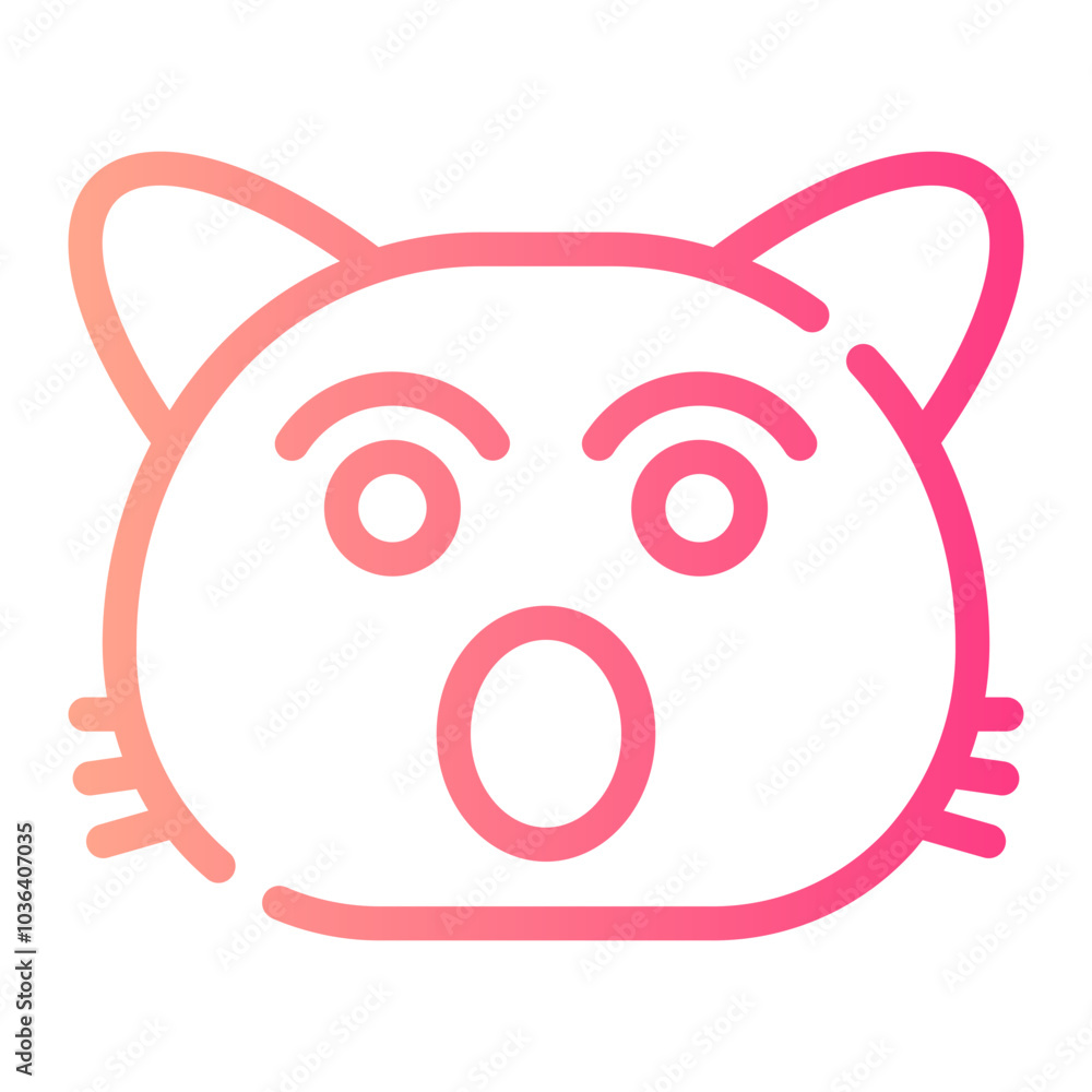 amazed gradient icon