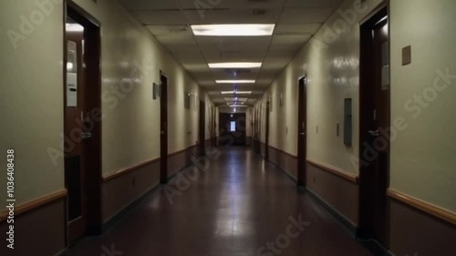 A slightly creepy hotel corridor