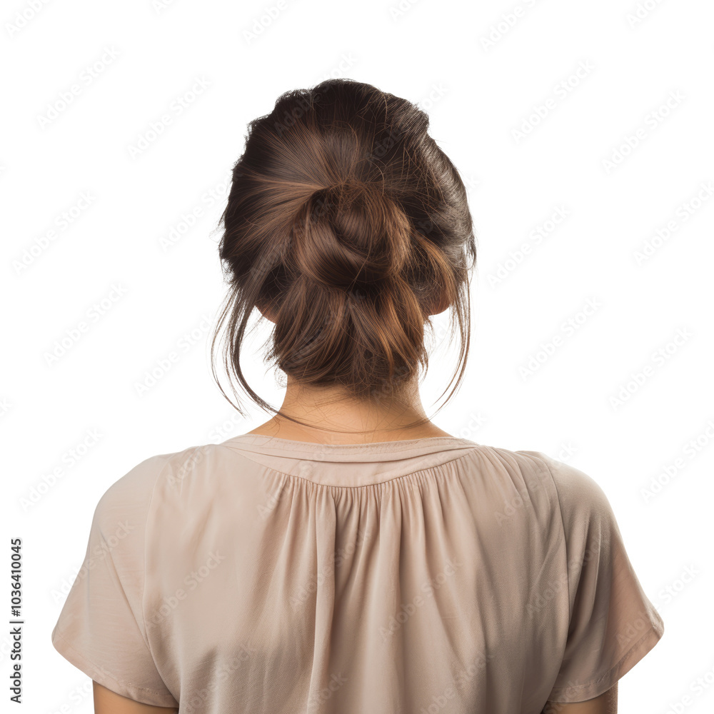 back view of a woman isolated on transparent background cutout back view of a woman isolated on transparent background cutout
