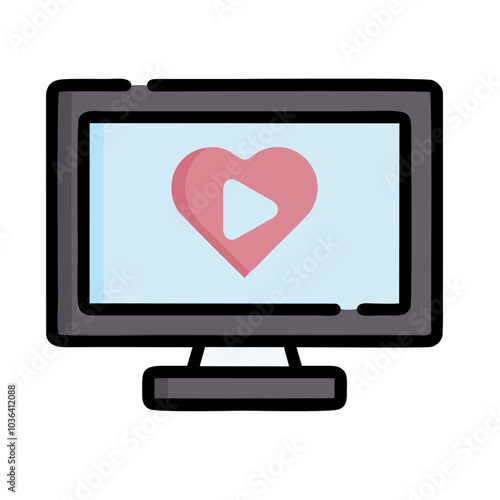 monitor with heart