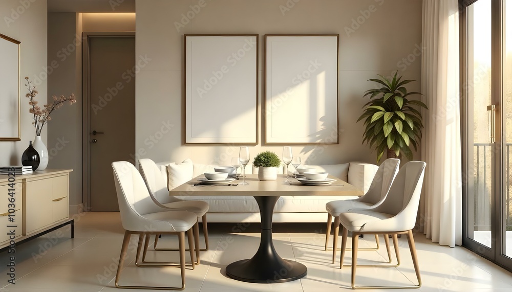 Poster frame mock up in modern home living room interior with white sofa and coffee table with decor, 3d render Poster frame mock up in modern home living room interior with white sofa and coffee table with decor, 3d render