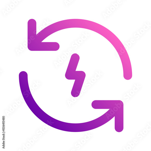 renewable energy gradient icon