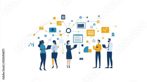 Teamwork Makes the Dream Work Connected Business Team