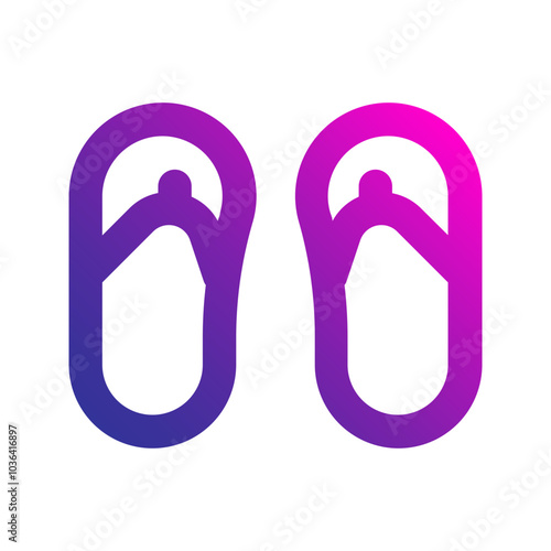 sandals gradient icon