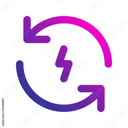renewable energy gradient icon