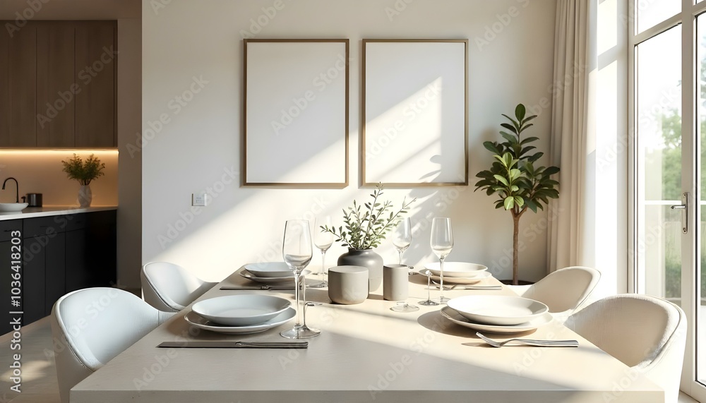 Poster frame mock up in modern home living room interior with white sofa and coffee table with decor, 3d render Poster frame mock up in modern home living room interior with white sofa and coffee table with decor, 3d render
