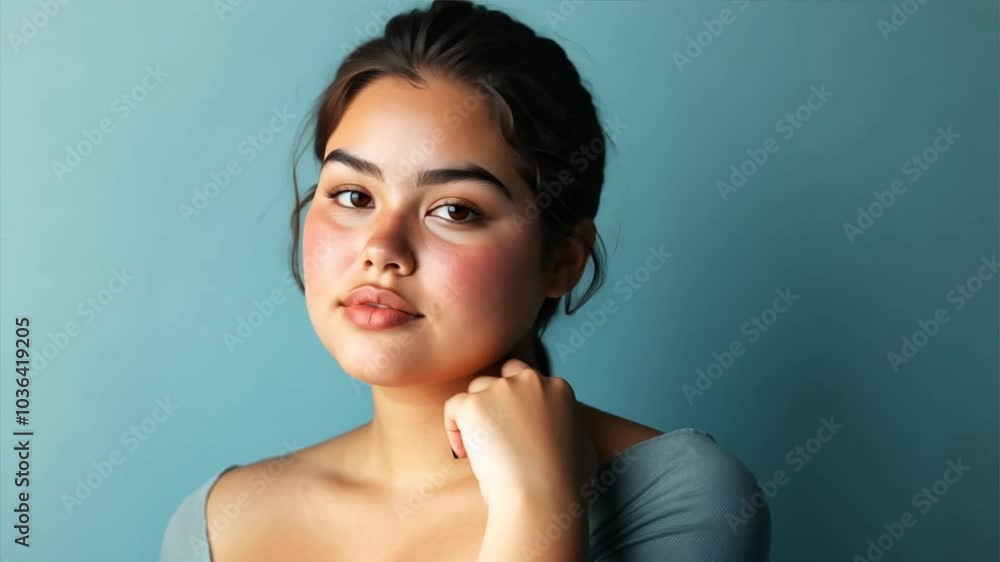 Overweight young woman , Common in lifestyle and body positivity content, Overweight young woman , Common in lifestyle and body positivity content,