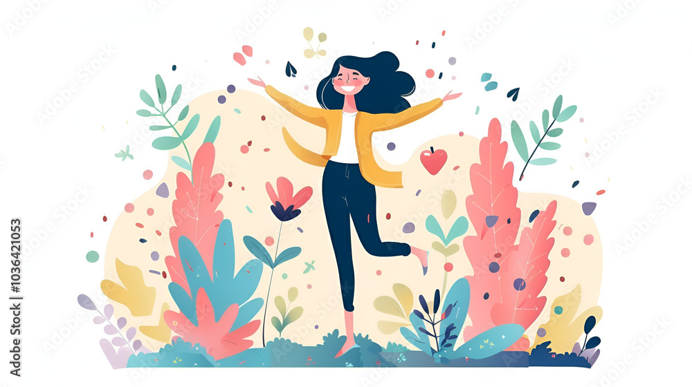 Happy life with careless feelings and joyful emotions Happy life with careless feelings and joyful emotions