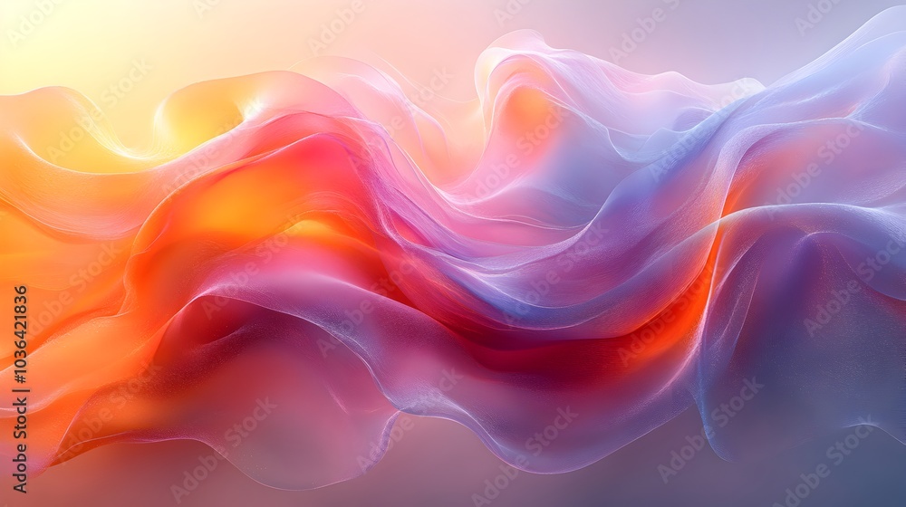 Obraz premium Vibrant Fluid Waves of Captivating Abstract Colors and Swirling Motion