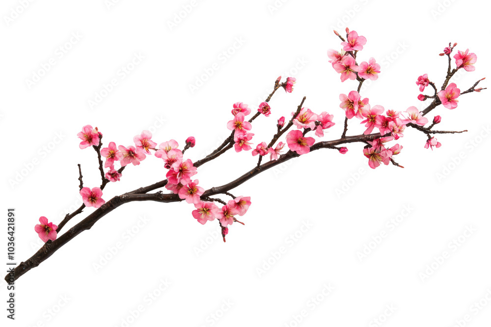 Cherry blossom branch isolated on transparent and white background.PNG image Cherry blossom branch isolated on transparent and white background.PNG image