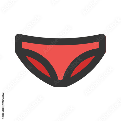 panties outline fill icon