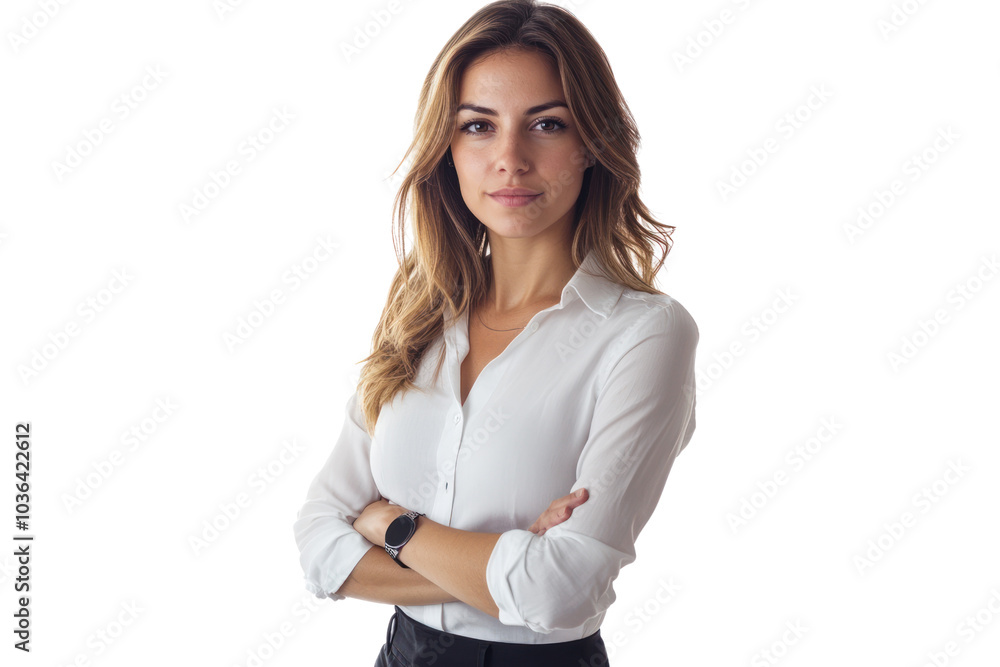 Business woman posing in casual wear isolated on transparent and white background.PNG image Business woman posing in casual wear isolated on transparent and white background.PNG image