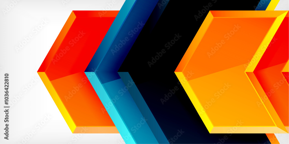 Vector 3d arrow techno design template Vector 3d arrow techno design template