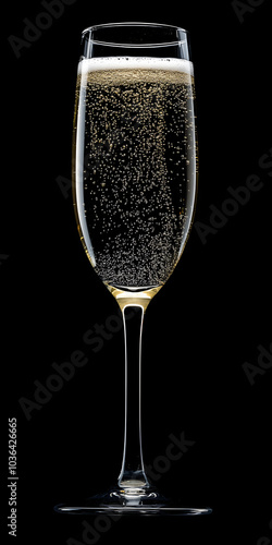 Champanhe espumante em uma taça