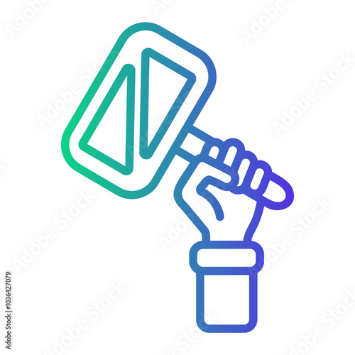 refugee Line Gradient Icon